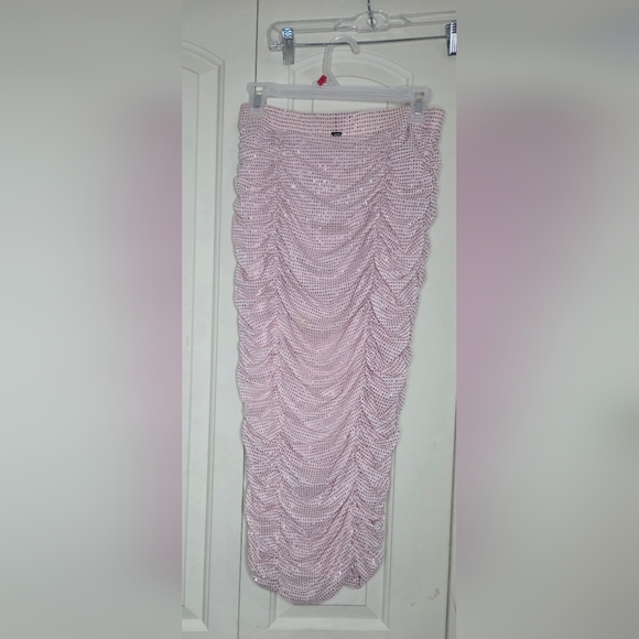 For Love And Lemons Pink Sequin Pencil Skirt - Picture 2 of 2